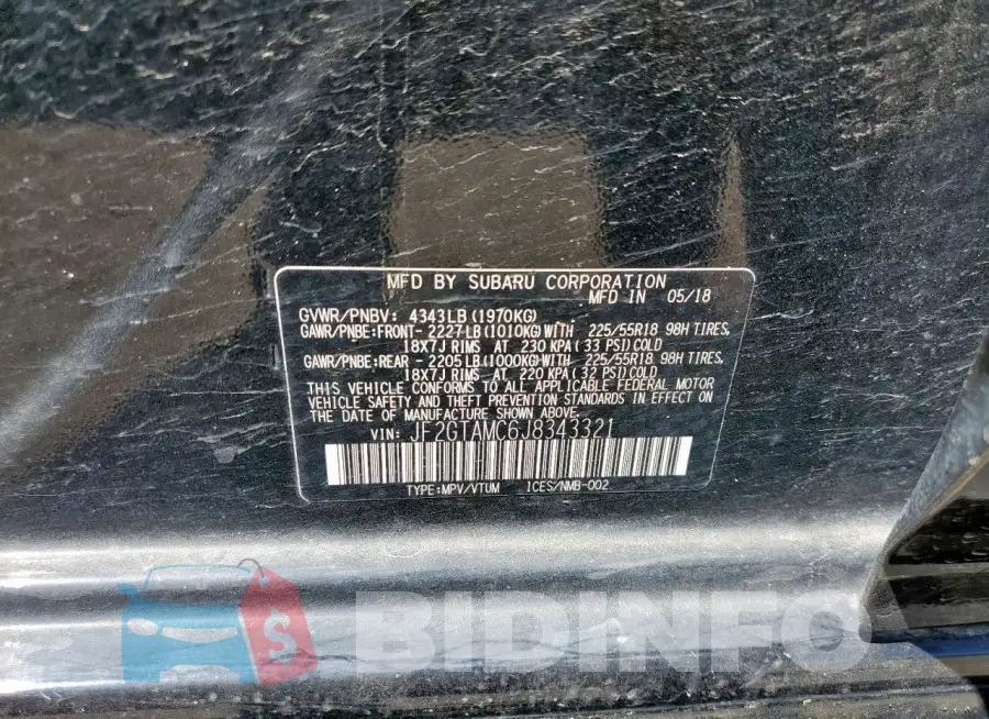 JF2GTAMC6J8343321 Photo# 13