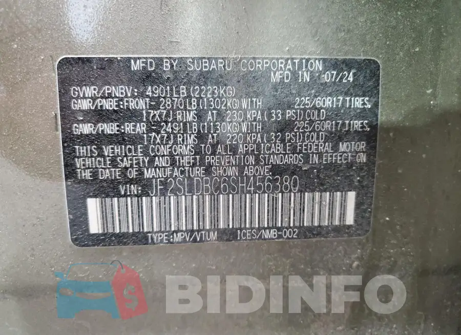 JF2SLDBC6SH456380 Photo# 13