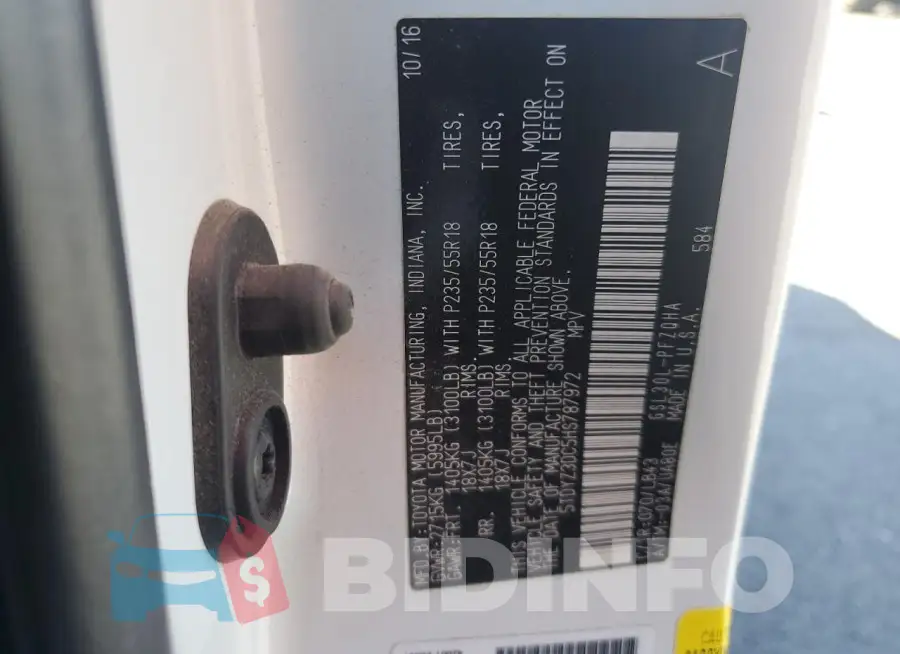 5TDYZ3DC5HS787972 Photo# 14