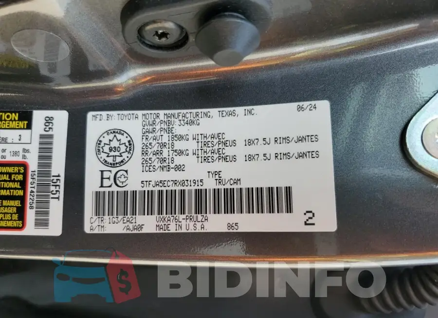5TFJA5EC7RX031915 Photo# 12