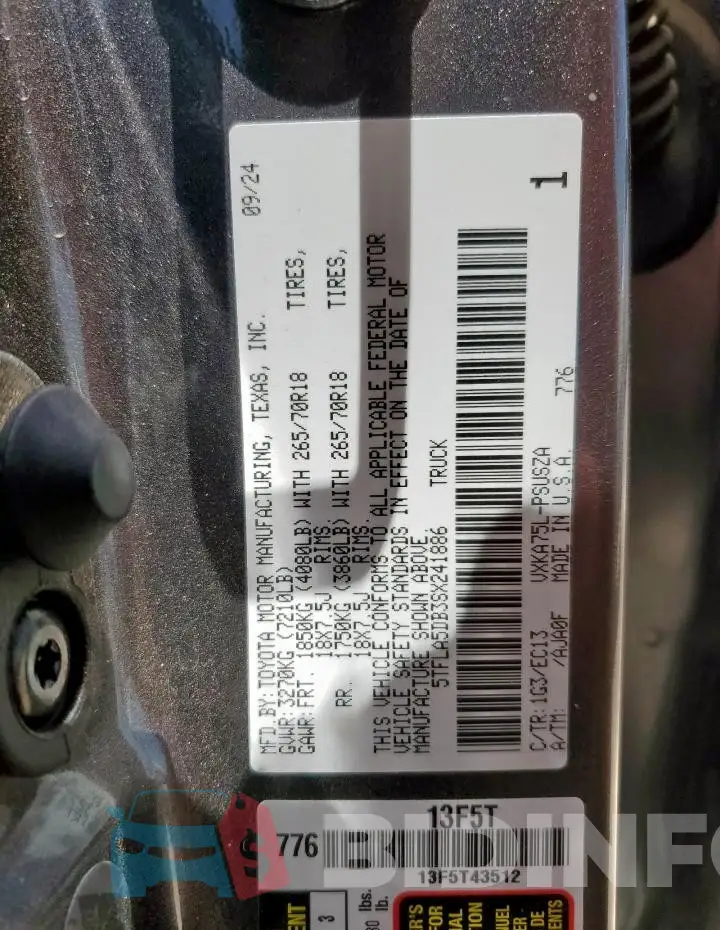 5TFLA5DB3SX241886 Photo# 12