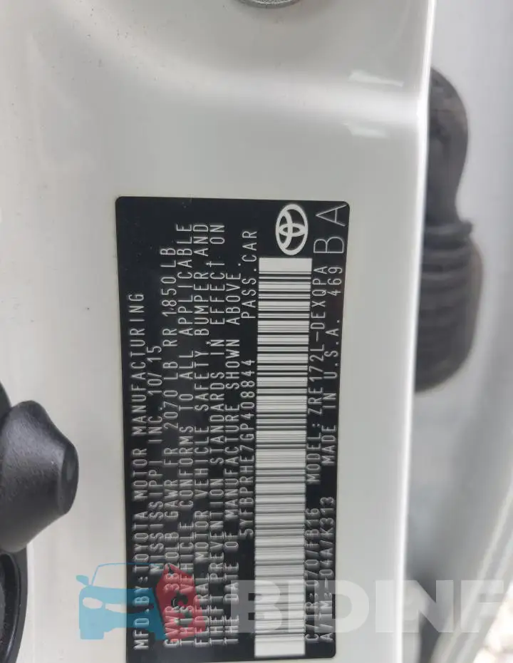 5YFBPRHE7GP408844 Photo# 13