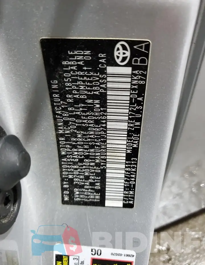 5YFBURHE1JP744621 Photo# 12