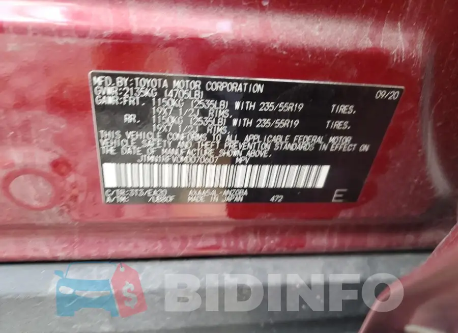 JTMN1RFV0MD070607 Photo# 13