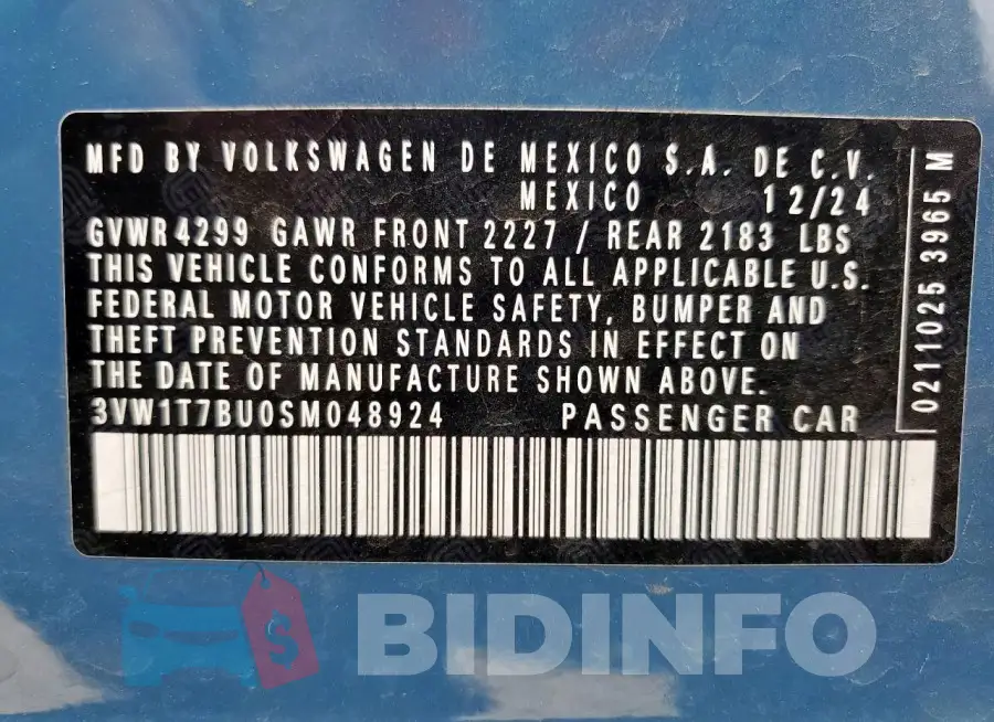 3VW1T7BU0SM048924 Photo# 12