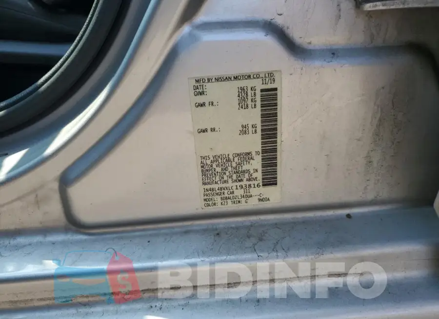 1N4BL4BVXLC193816 Photo# 12