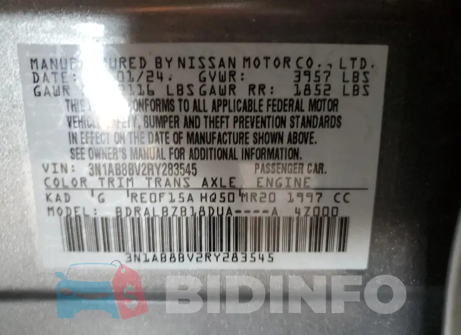 3N1AB8BV2RY283545 Photo# 12