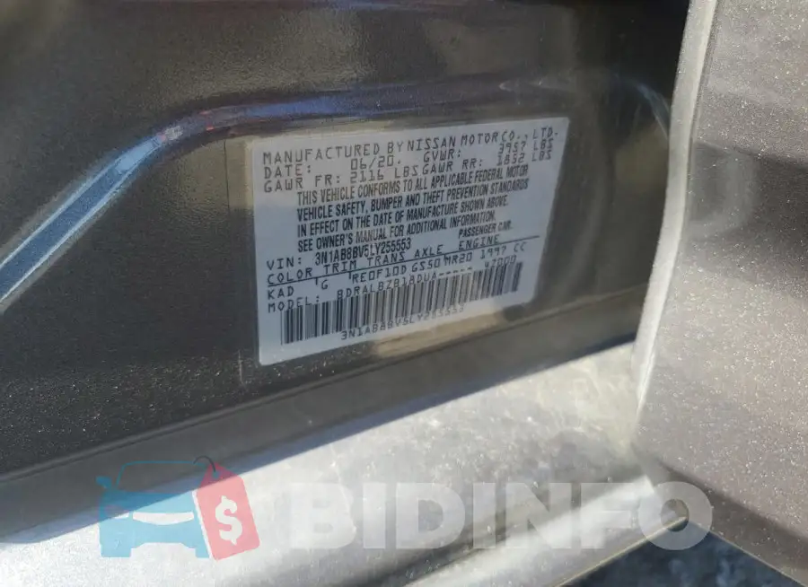 3N1AB8BV5LY255553 Photo# 12