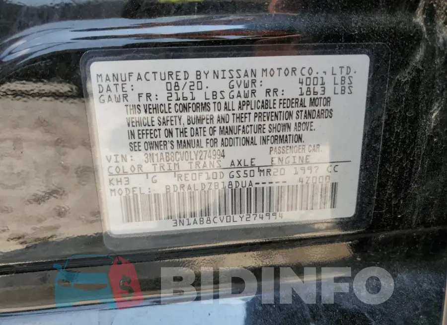 3N1AB8CV0LY274994 Photo# 12