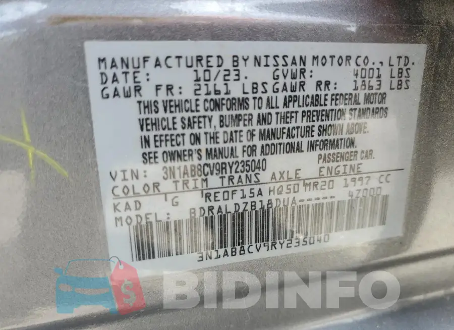 3N1AB8CV9RY235040 Photo# 12