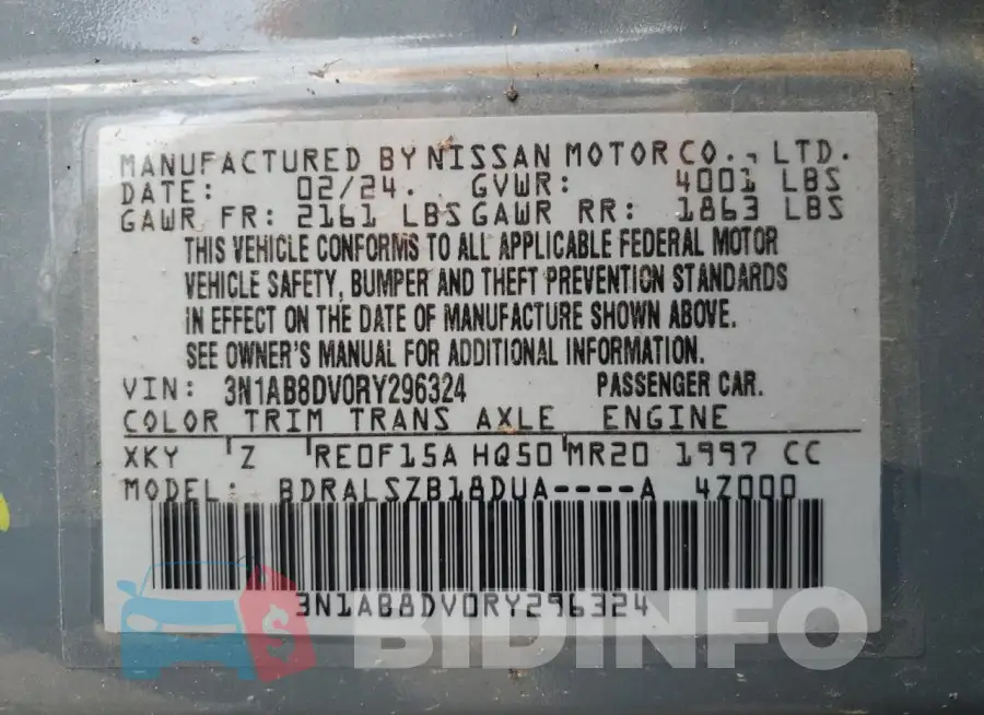 3N1AB8DV0RY296324 Photo# 12