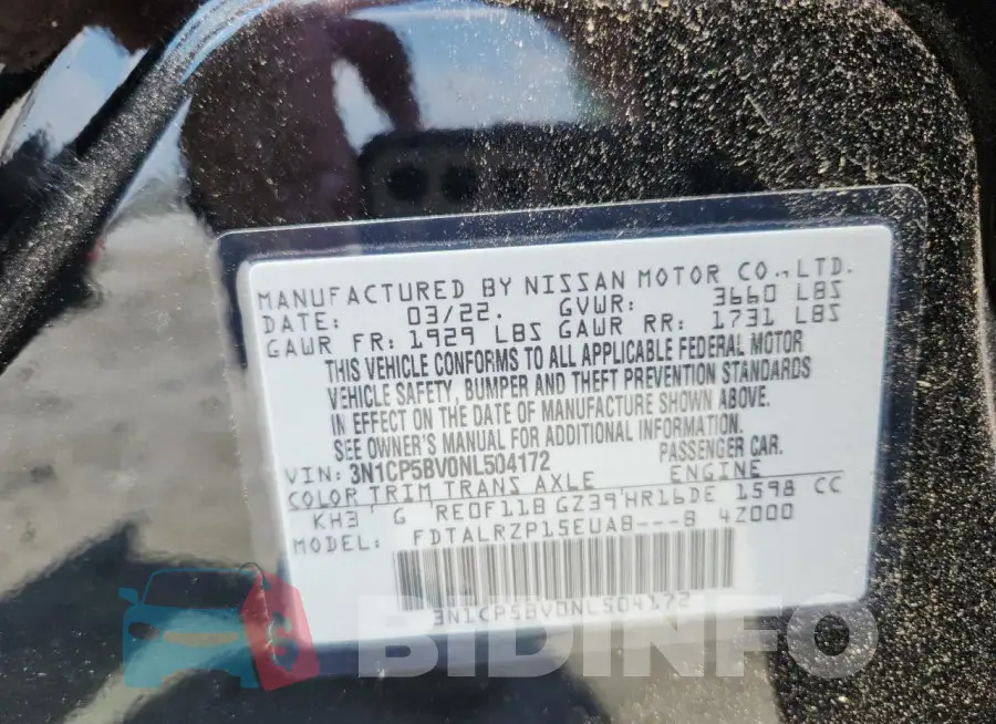 3N1CP5BV0NL504172 Photo# 14