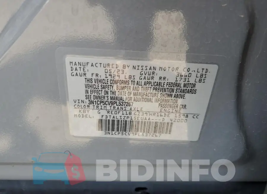 3N1CP5CV9PL537267 Photo# 12