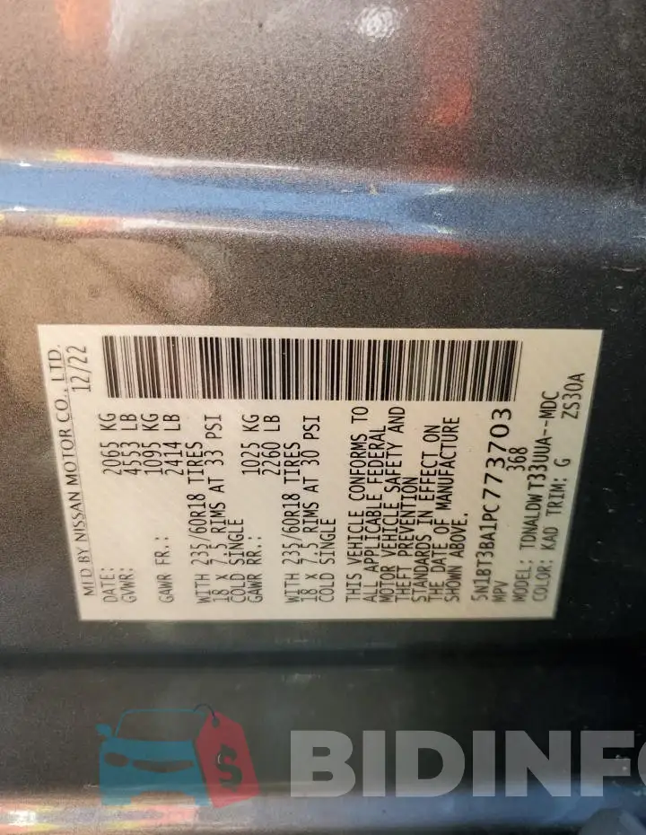 5N1BT3BA1PC773703 Photo# 14