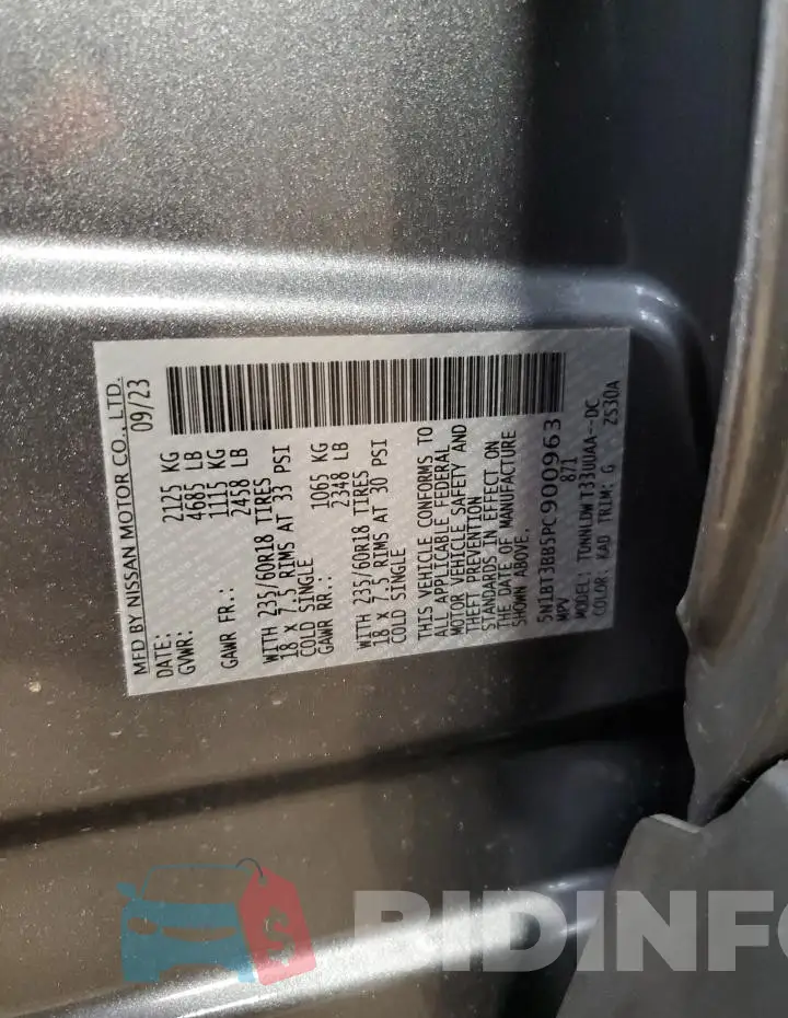 5N1BT3BB5PC900963 Photo# 14