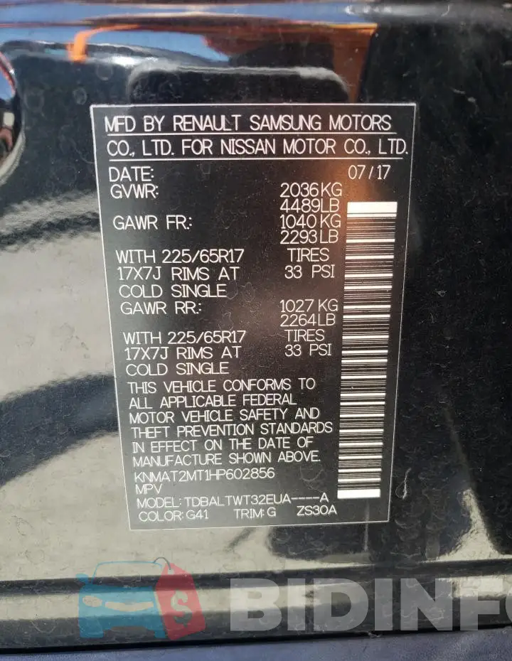 KNMAT2MT1HP602856 Photo# 14
