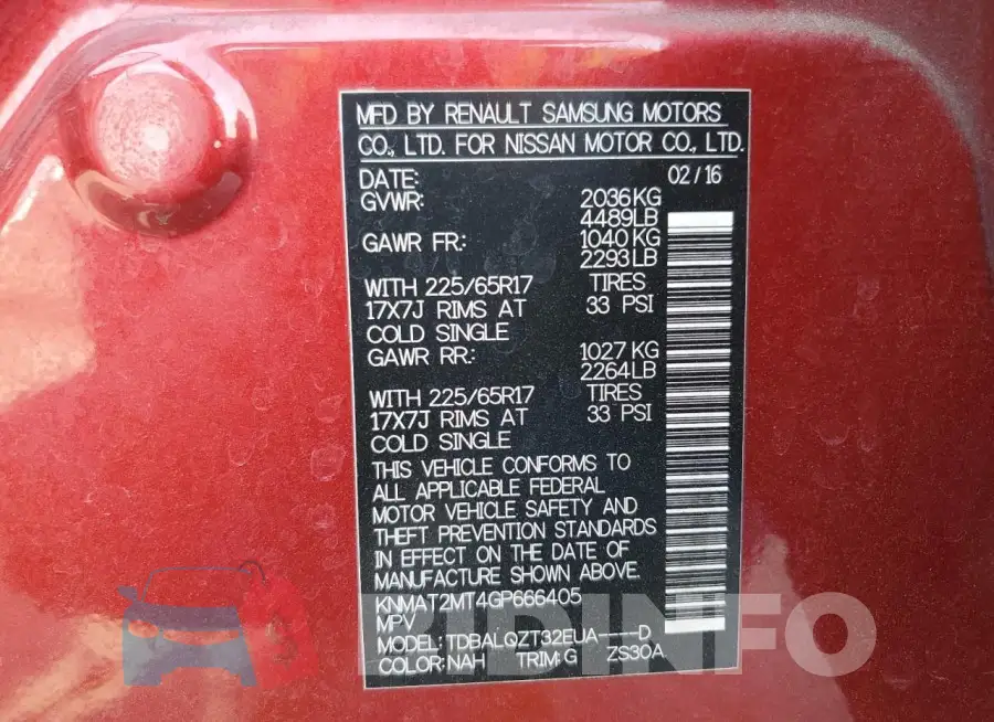 KNMAT2MT4GP666405 Photo# 13