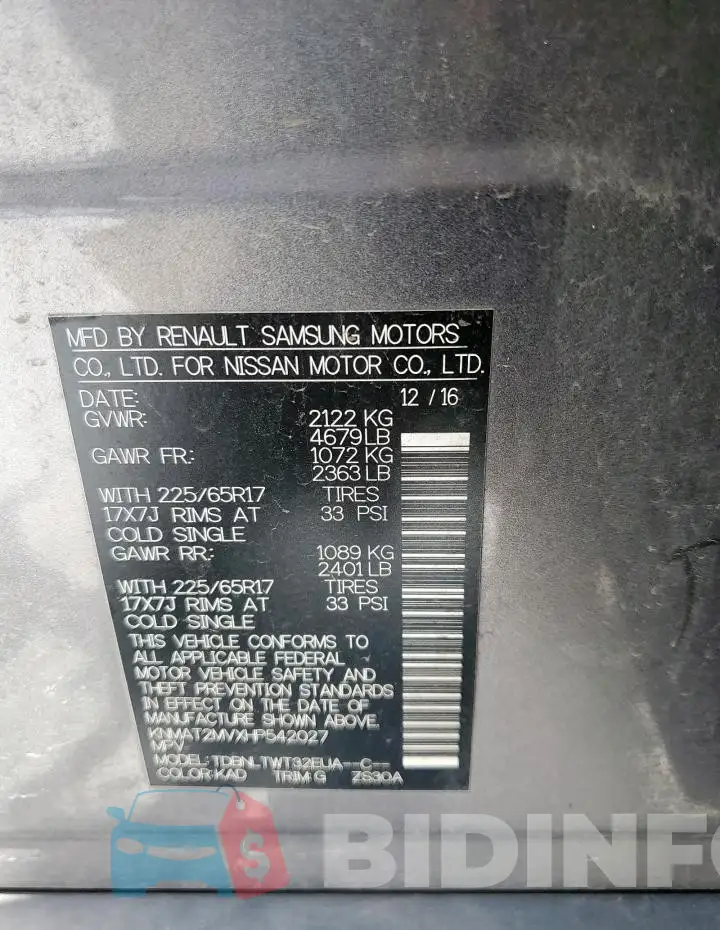 KNMAT2MVXHP542027 Photo# 13