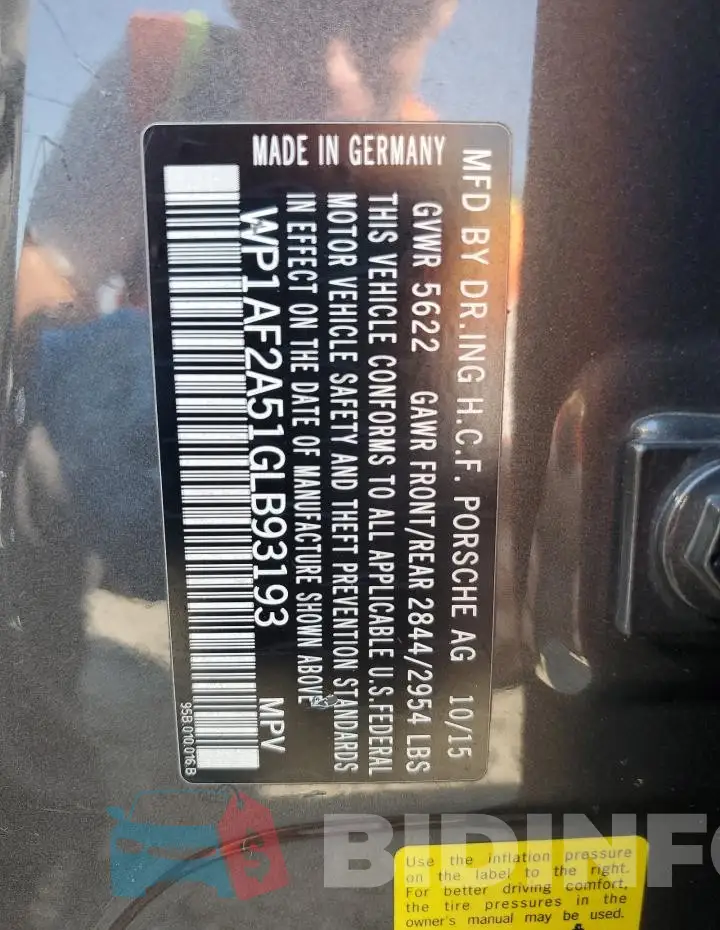 WP1AF2A51GLB93193 Photo# 13
