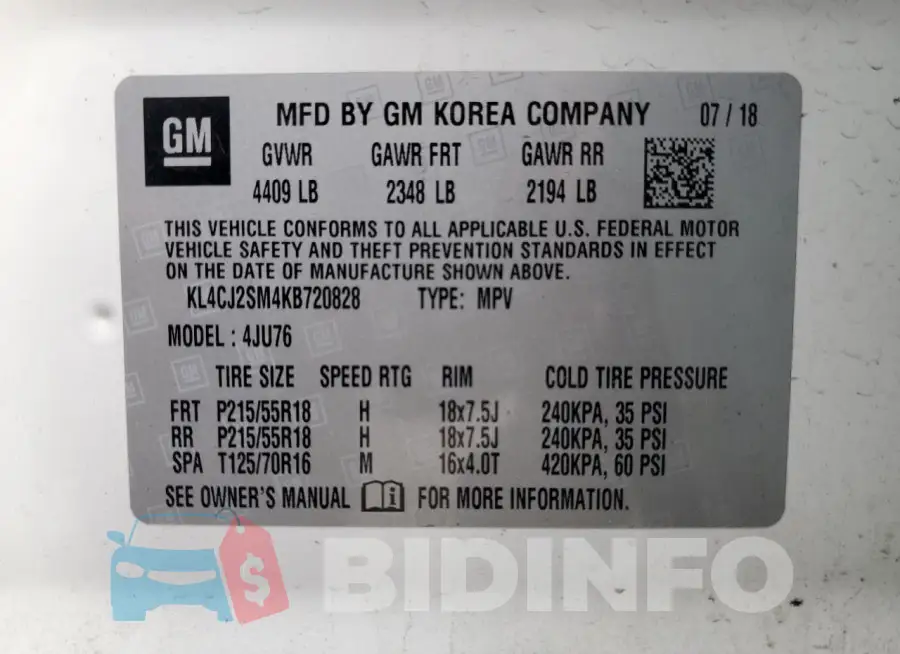 KL4CJ2SM4KB720828 Photo# 13