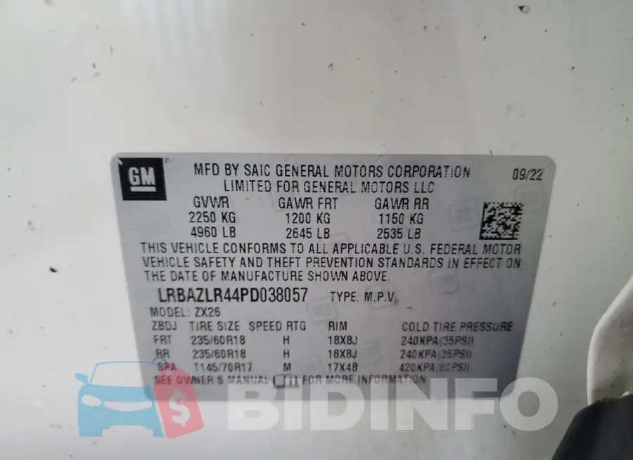 LRBAZLR44PD038057 Photo# 14