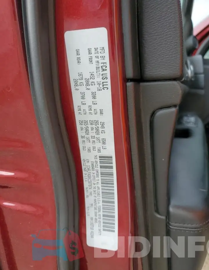 1C4RJFAG6KC587874 Photo# 13