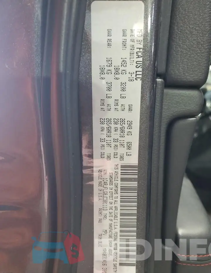 1C4RJFLG8JC381113 Photo# 13