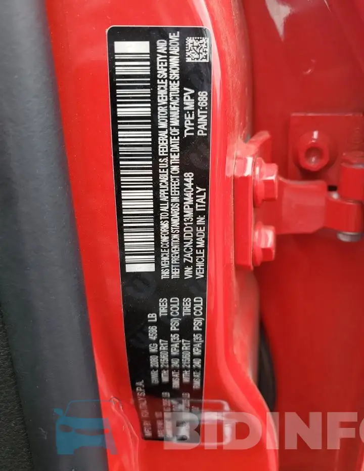 ZACNJDD13MPM40448 Photo# 12