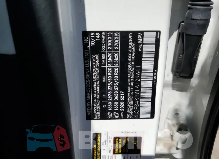 4JGFB4KB6LA129641 Photo# 13