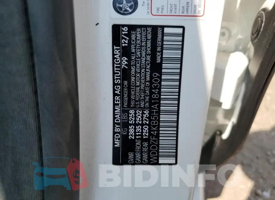 WDDZF4KB5HA184309 Photo# 12