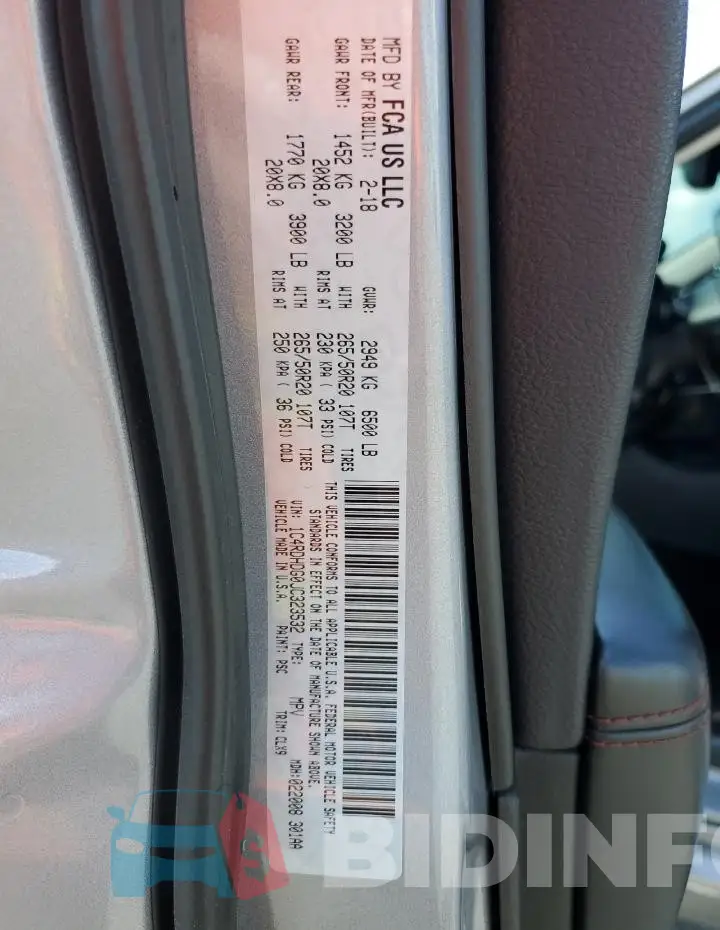 1C4RDHDG0JC323532 Photo# 13