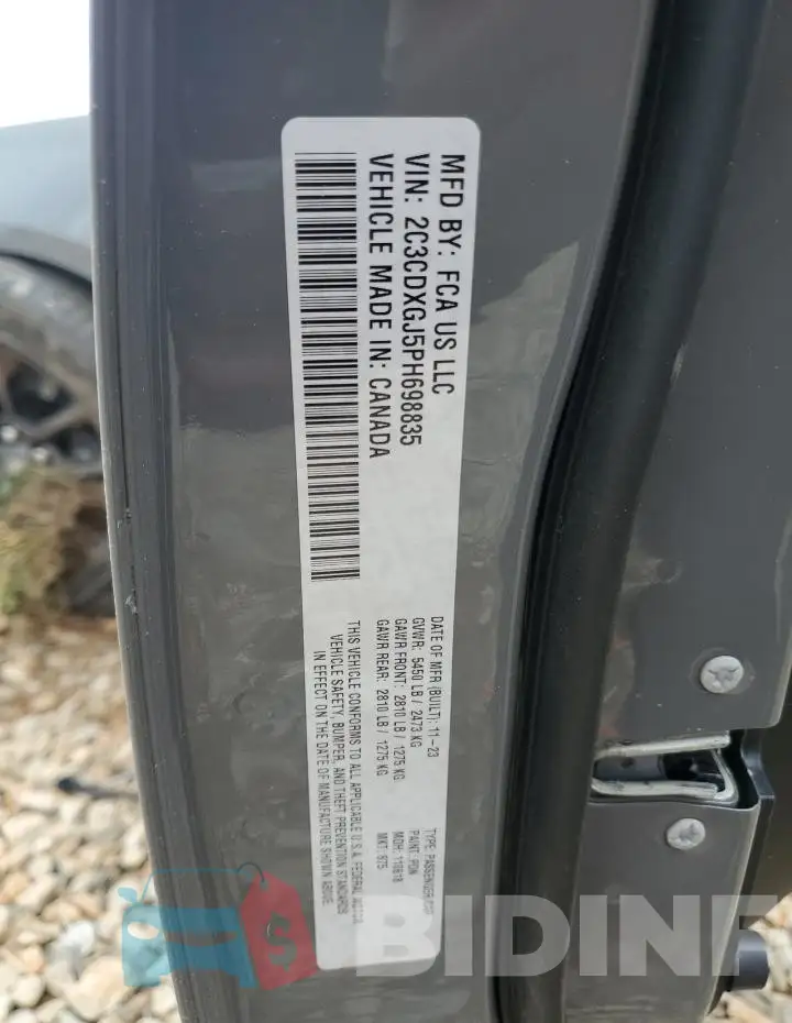 2C3CDXGJ5PH698835 Photo# 13