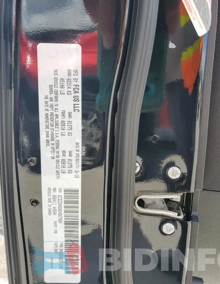 2C3CDXHGXKH667060 Photo# 12