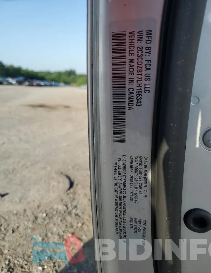 2C3CDZBT7LH196343 Photo# 13