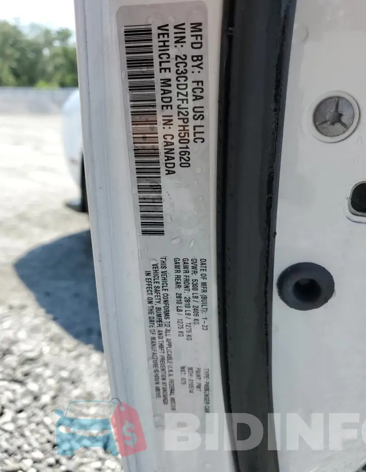 2C3CDZFJ2PH501620 Photo# 12