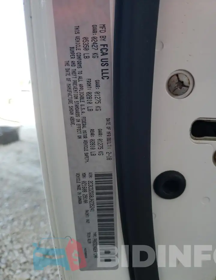 2C3CDZGG8JH235241 Photo# 13