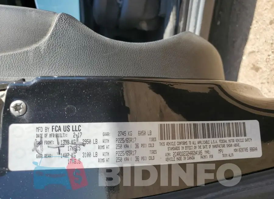 2C4RDGEG2HR694105 Photo# 13