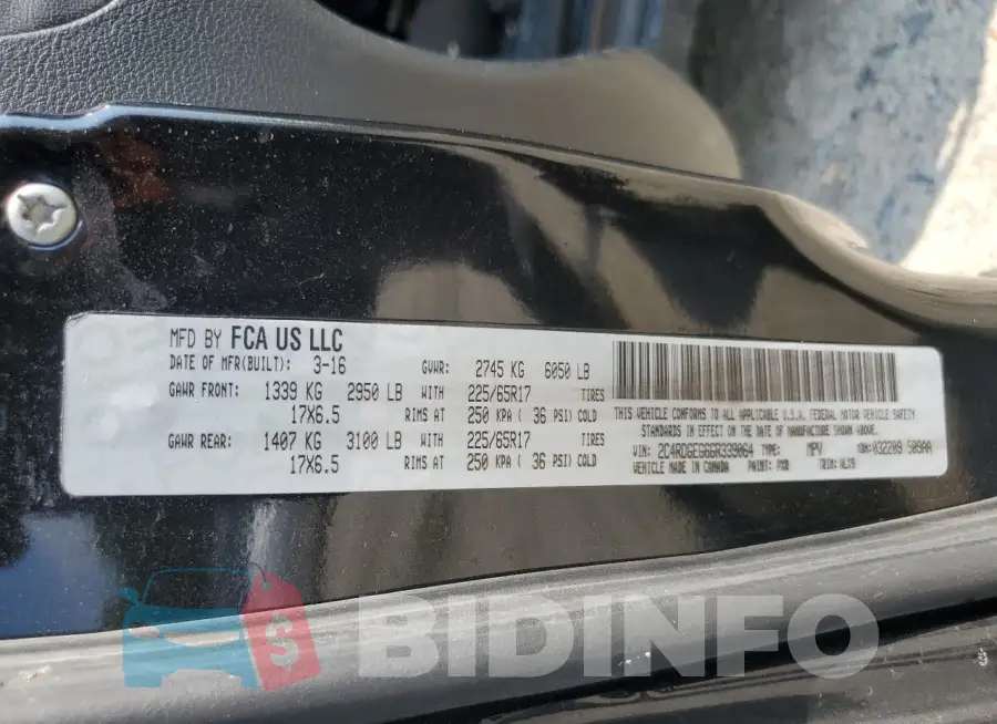 2C4RDGEG6GR339064 Photo# 13