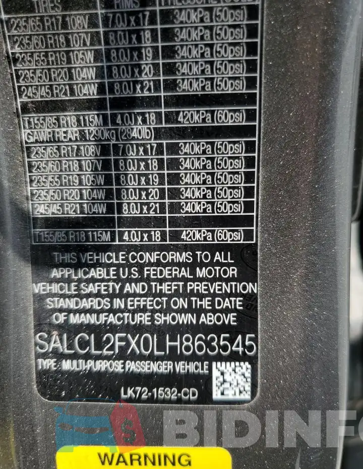 SALCL2FX0LH863545 Photo# 14