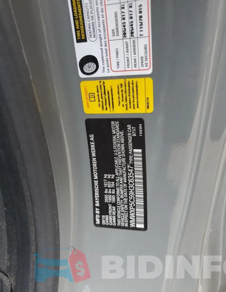 WMWXP5C59H3C63547 Photo# 13