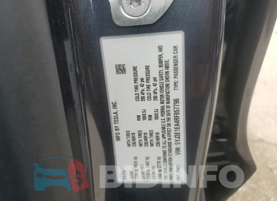 5YJ3E1EA4RF857796 Photo# 12