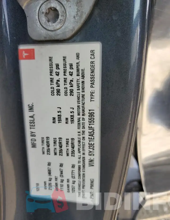 5YJ3E1EA5JF155961 Photo# 12