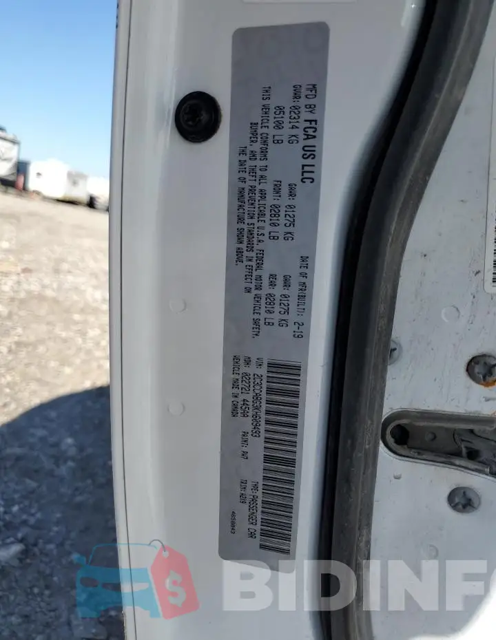 2C3CCABG3KH609493 Photo# 13
