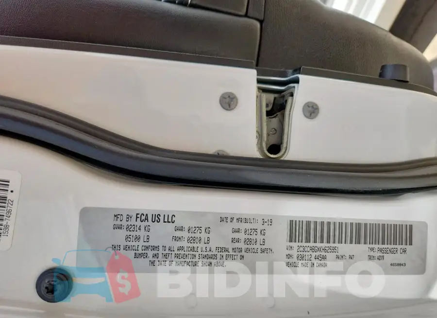 2C3CCABGXKH625951 Photo# 12