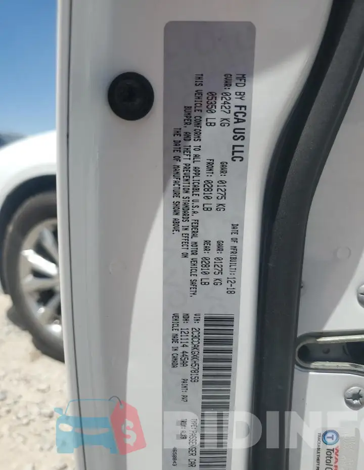 2C3CCAKGXKH578159 Photo# 13