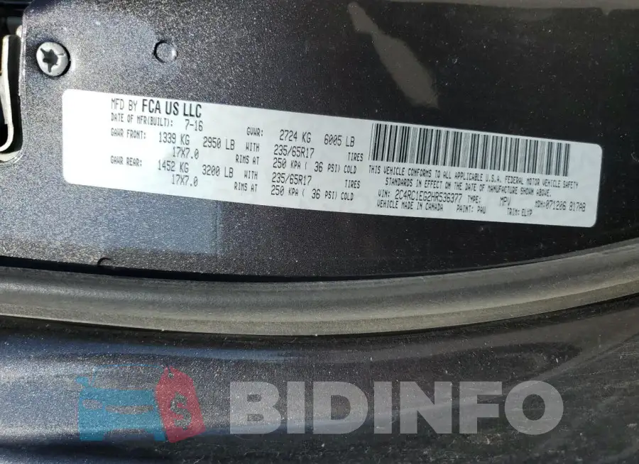 2C4RC1EG2HR536377 Photo# 13