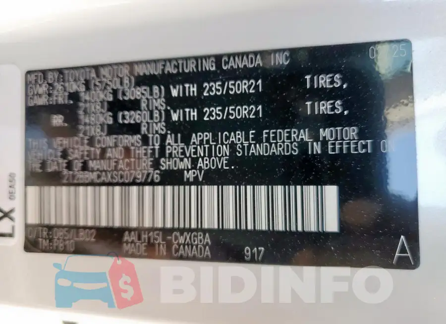 2T2BBMCAXSC079776 Photo# 13