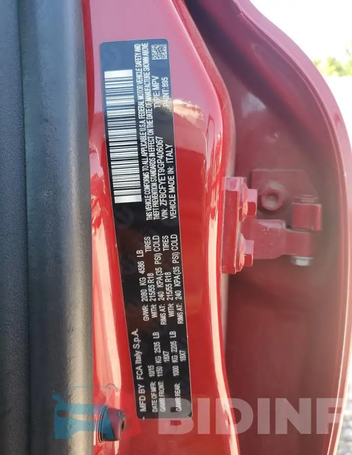 ZFBCFYET9GP406067 Photo# 13
