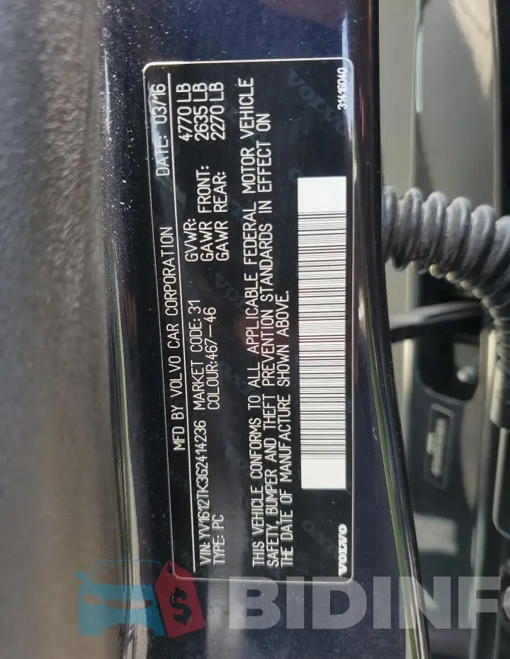 YV1612TK3G2414236 Photo# 12