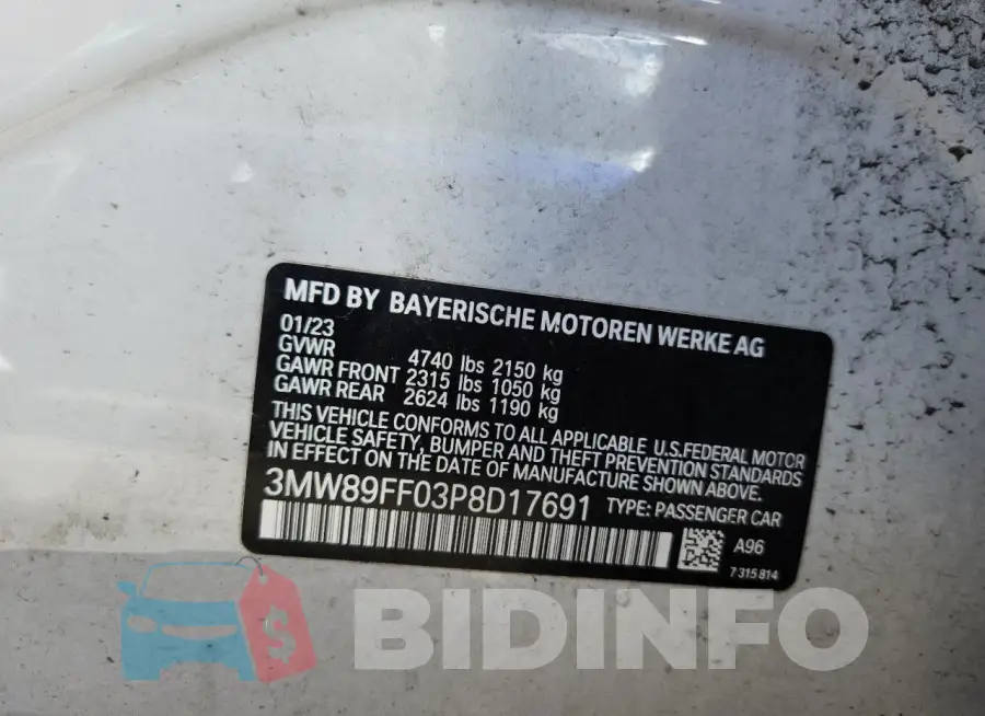 3MW89FF03P8D17691 Photo# 12